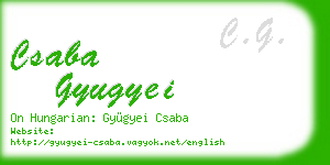 csaba gyugyei business card